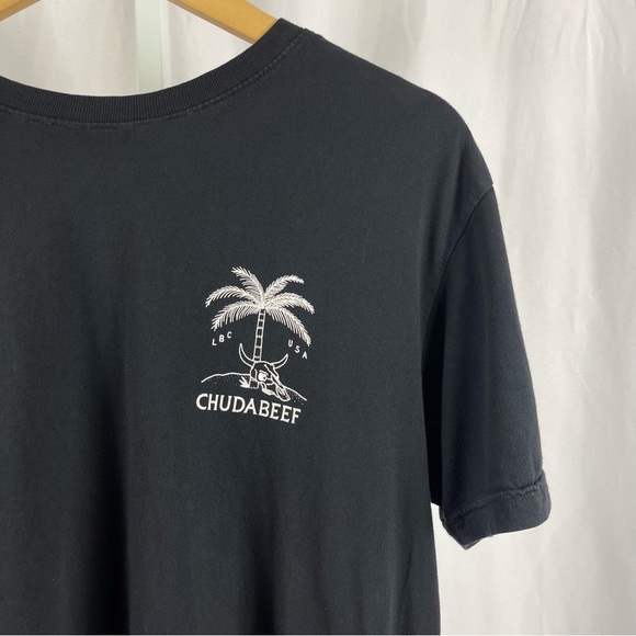 Chuda Beef Medium Made in USA Skull Palm Tree Desert Jerky Graphic Tee Grunge - Picture 5 of 5